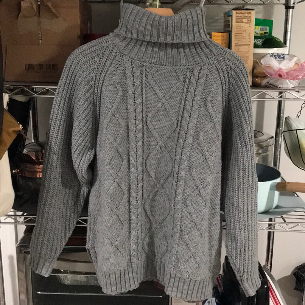 Gray Cable Knit
